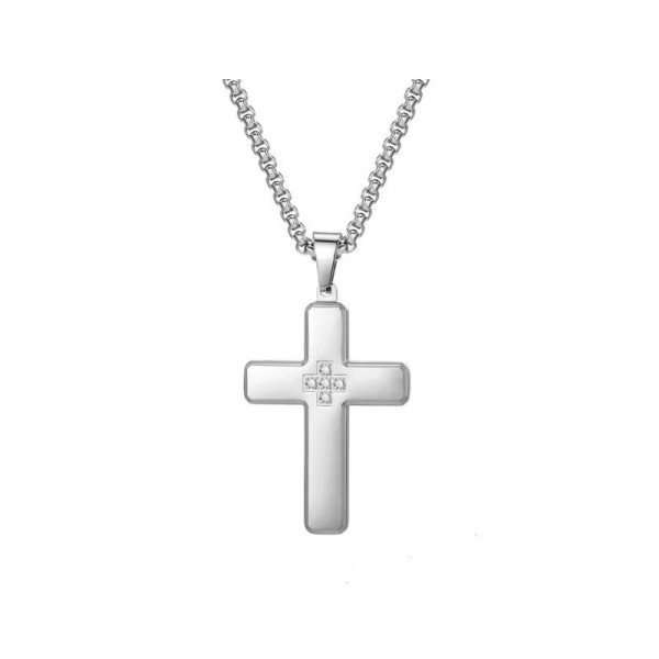 Ocelový náhrdelník kříž (6)