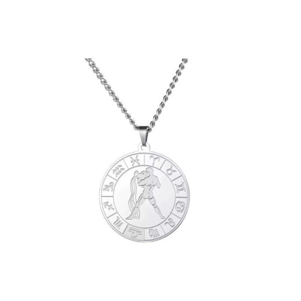 Ocelový náhrdelník znamení VODNÁŘ (1)