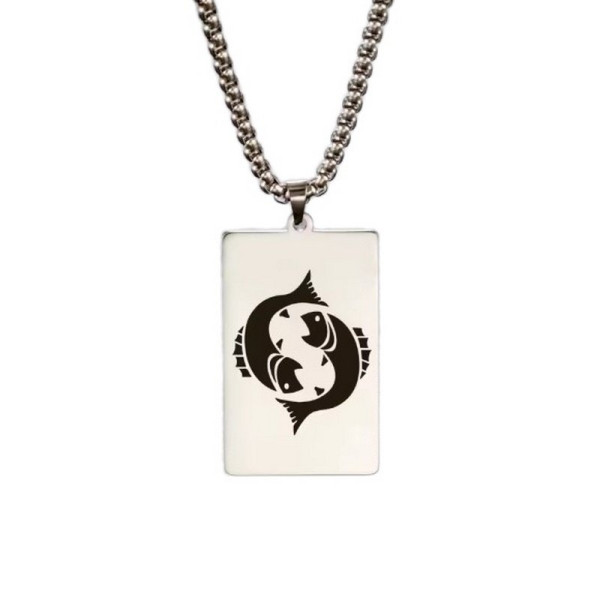 Ocelový náhrdelník znamení ZVĚROKRUHU DESTIČKA (19)