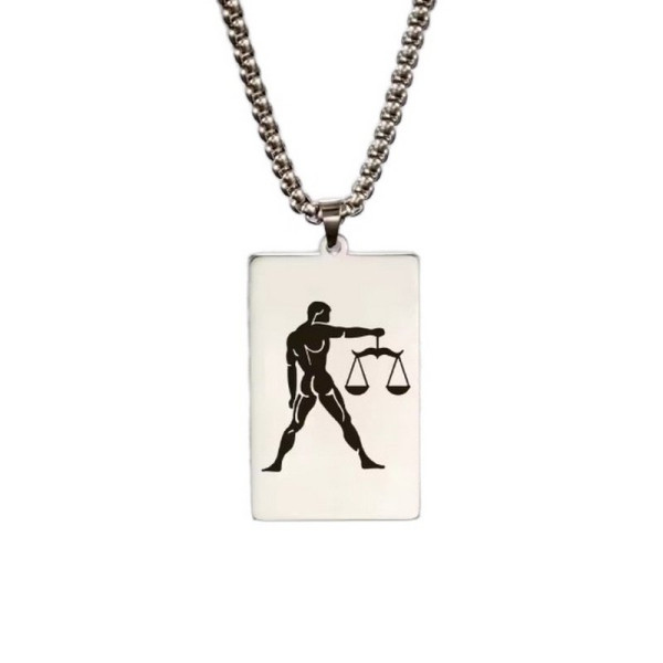 Ocelový náhrdelník znamení ZVĚROKRUHU DESTIČKA (25)