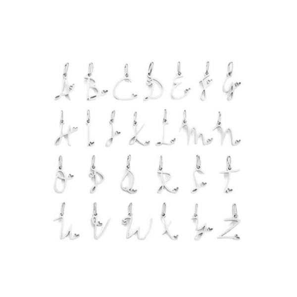 Ocelový náhrdelník přívěsek písmeno A-Z ♥ (1)