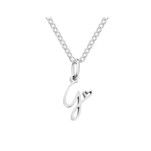 Ocelový náhrdelník přívěsek písmeno A-Z ♥ (13)