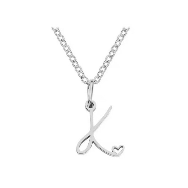 Ocelový náhrdelník přívěsek písmeno A-Z ♥ (17)