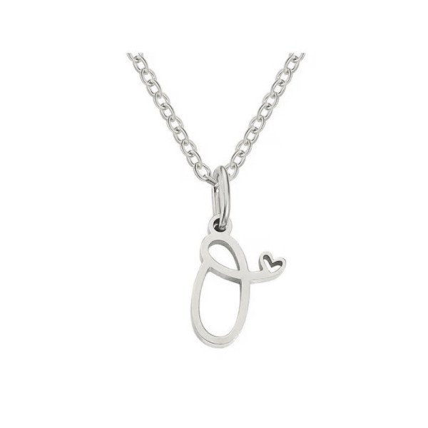 Ocelový náhrdelník přívěsek písmeno A-Z ♥ (21)