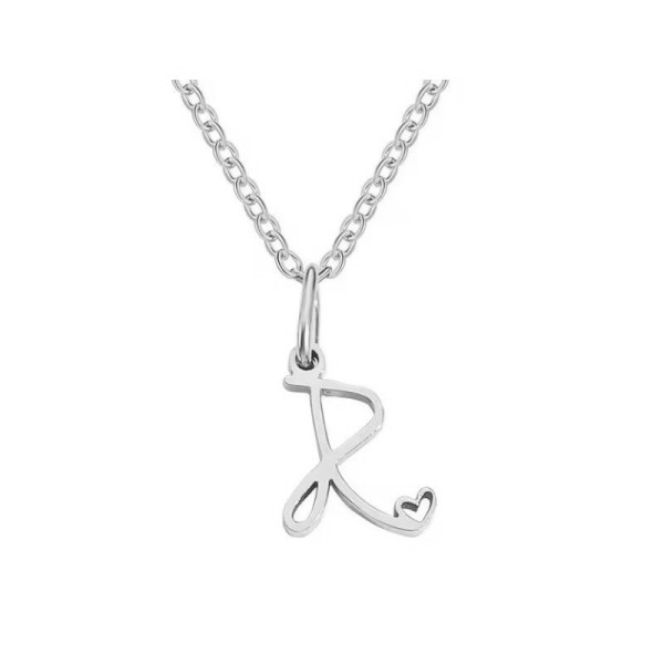 Ocelový náhrdelník přívěsek písmeno A-Z ♥ (23)