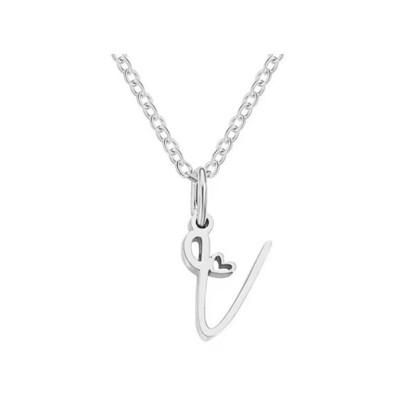 Ocelový náhrdelník přívěsek písmeno A-Z ♥ (27)