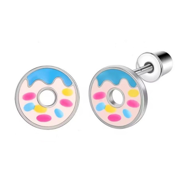 Ocelové náušnice DONUT (1)
