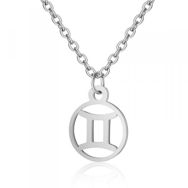 Ocelový řetízek s přívěskem znamení Blíženci (2)