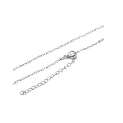Ocelový řetízek tenký s prodloužením 1MM/35/45CM