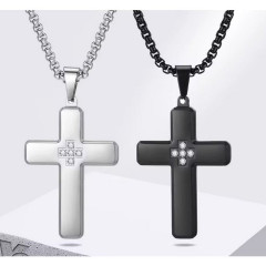 Ocelový náhrdelník kříž (3)