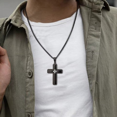 Ocelový náhrdelník kříž (4)
