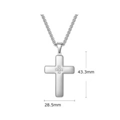 Ocelový náhrdelník kříž (7)