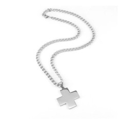 Ocelový náhrdelník kříž rovnostranný (2)