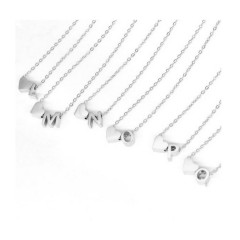 Ocelový náhrdelník přívěsek písmeno (3)