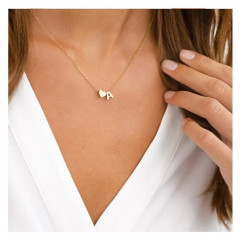 Ocelový náhrdelník přívěsek písmeno (5)