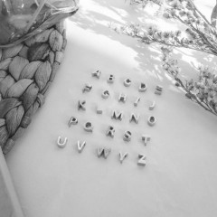 Ocelový náhrdelník přívěsek písmeno (7)