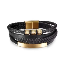 Pánský kožený náramek