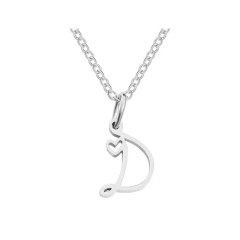 Ocelový náhrdelník přívěsek písmeno A-Z ♥ (10)