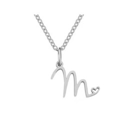 Ocelový náhrdelník přívěsek písmeno A-Z ♥ (19)