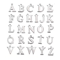 Ocelový přívěsek písmeno A-Z (3)