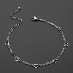 Ocelový dvojitý řetízek na nohu ❤ (2)