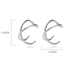 Stříbrný CLIP na ucho CROSS (2)