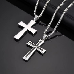 Pánský náhrdelník kříž (3)