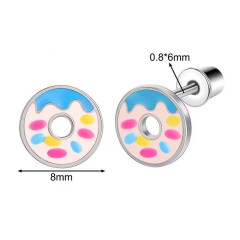 Ocelové náušnice DONUT (2)