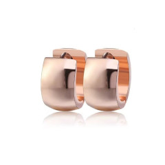 Ocelové unisex náušnice KROUŽKY ROSEGOLD